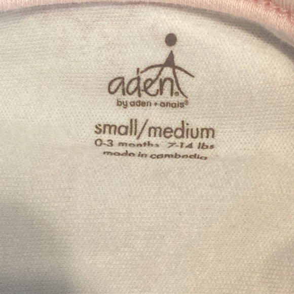 Aden & Anais swaddles sleep sack swaddle Me Pink baby girl small medium 0-3 mo - Picture 4 of 5